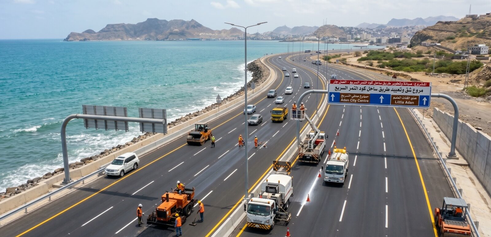 الانتهاء من مشروع شق وتعبيد طريق ساحل كود النمر السريع